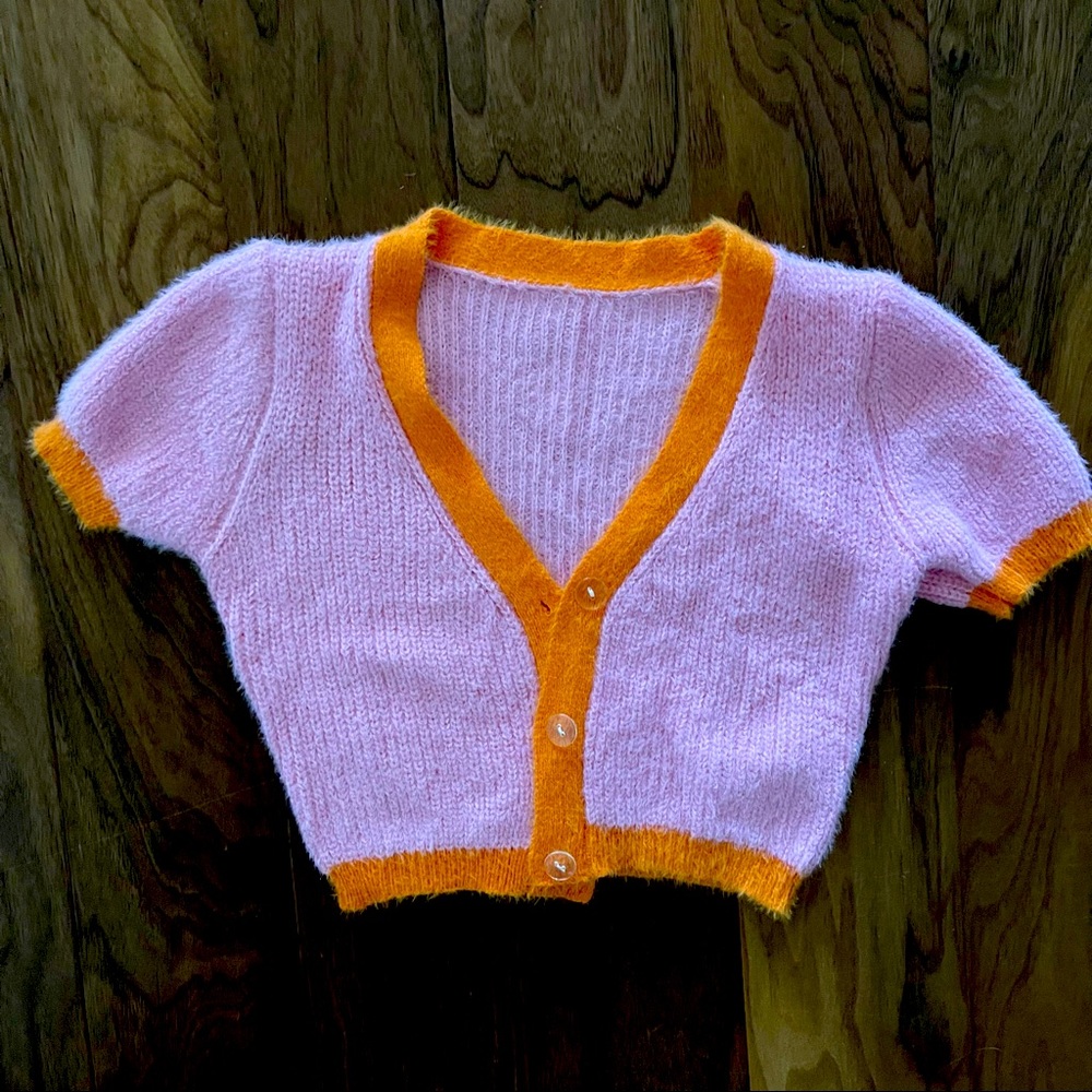 Fuzzy cropped sweater - never worn!